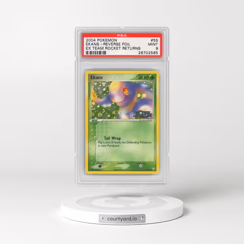 2004 Pokémon EX Team Rocket Returns #55 Ekans - Reverse Foil (PSA 9 MINT)