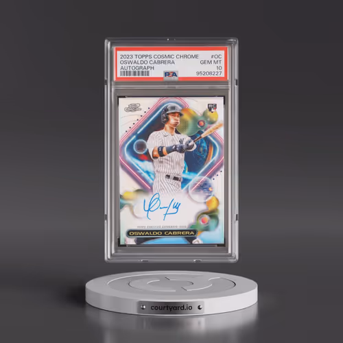 2023 Topps Cosmic Chrome Cosmic Chrome Autograph #OC Oswaldo Cabrera (PSA 10 GEM MINT)
