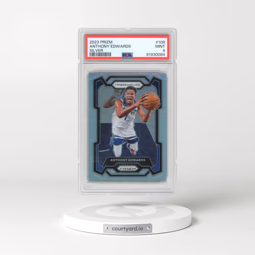2023 Panini Prizm #108 Anthony Edwards - Silver Prizm (PSA 9 MINT)