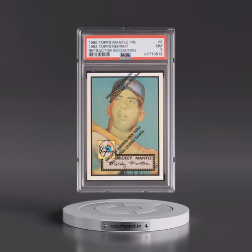 1996 Topps Mantle Finest #2 1952 Topps Reprint - Refractor,w/Coating (PSA 7 NM)