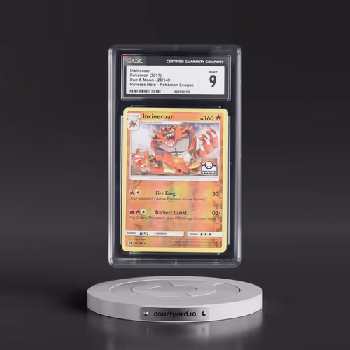 2017 Sun & Moon #26/149 Incineroar - Reverse Holo Pokémon League (CGC 9 MINT)