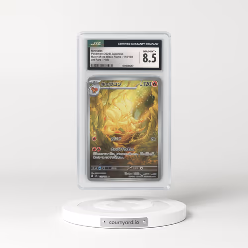2023 Ruler of the Black Flame #110/108 Ninetales - Art Rare (CGC 8.5 NM-MT+)