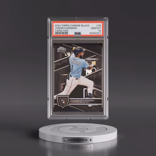 2024 Topps Chrome Black #78 Junior Caminero - Variation (PSA 10 GEM MINT)