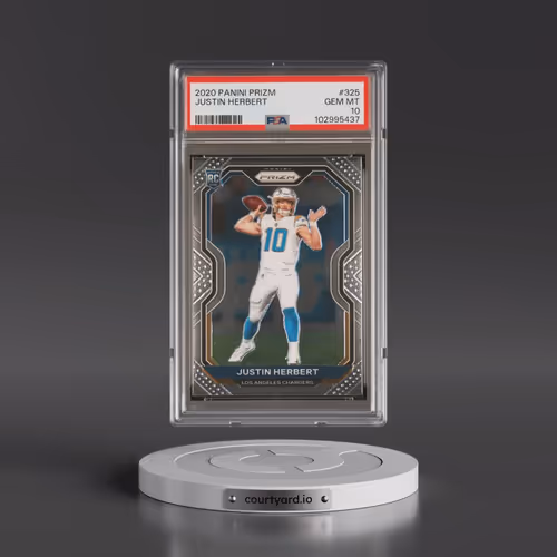 2020 Panini Prizm #325 Justin Herbert (PSA 10 GEM MINT)