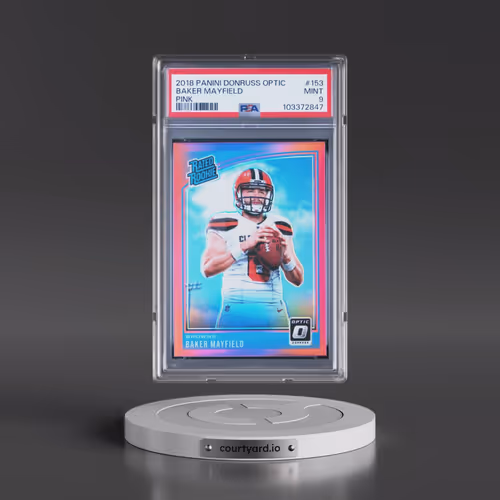 2018 Panini Donruss Optic #153 Baker Mayfield - Pink (PSA 9 MINT)