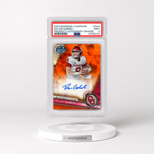 2023 Bowman University Chrome Sapphire Prospect Autograph #DGA Dillon Gabriel - Orange (PSA 9 MINT)