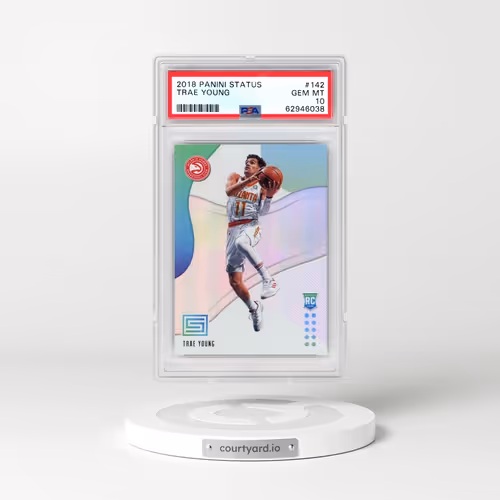2018 Panini Status #142 Trae Young (PSA 10 GEM MINT)