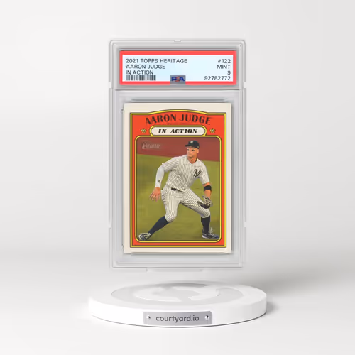 2021 Topps Heritage #122 Aaron Judge - In Action (PSA 9 MINT)
