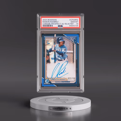 2024 Bowman Chrome Prospect Autographs #CPARRZ Ramon Ramirez - Blue Refractor (PSA 10 GEM MINT)