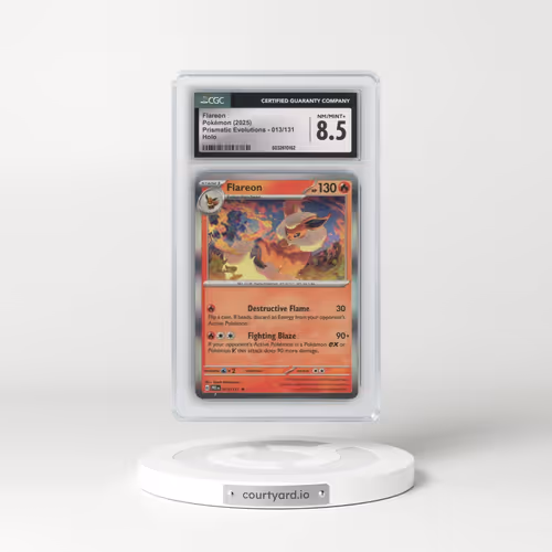 2025 Prismatic Evolutions - PRE EN #013/131 Flareon - Holo (CGC 8.5 NM-MT+)