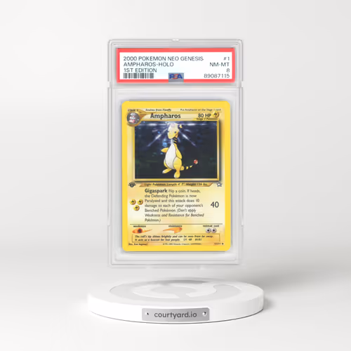 2000 Pokémon Neo Genesis #1 Ampharos - 1st Edition Holo (PSA 8 NM-MT)