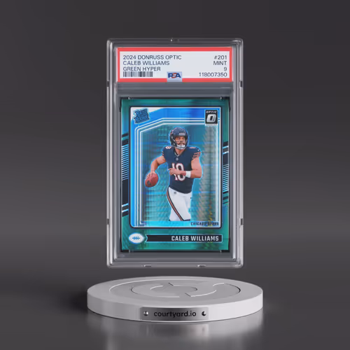 2024 Panini Donruss Optic #201 Caleb Williams - Green Hyper (PSA 9 MINT)
