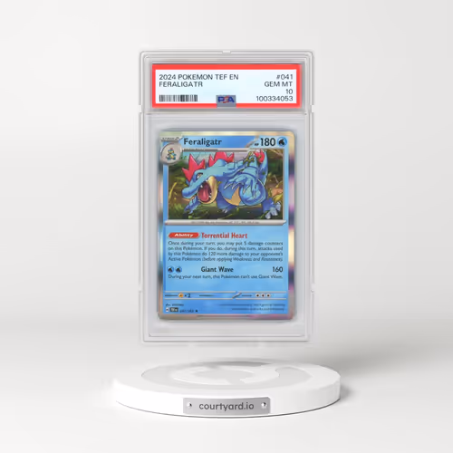 2024 Pokémon Tef EN-Temporal Forces #041 Feraligatr (PSA 10 GEM MINT)