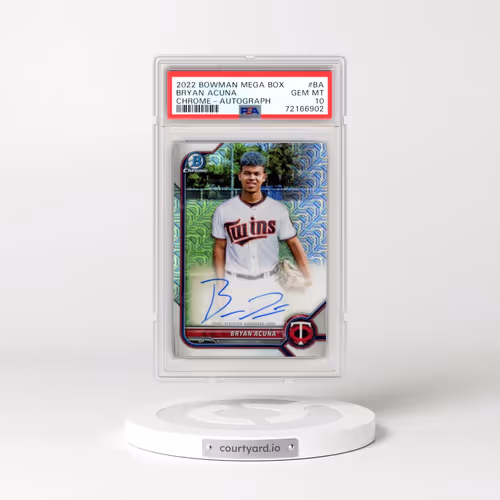 2022 Bowman Mega Box Chrome Autographs #BA Bryan Acuna (PSA 10 GEM MINT)