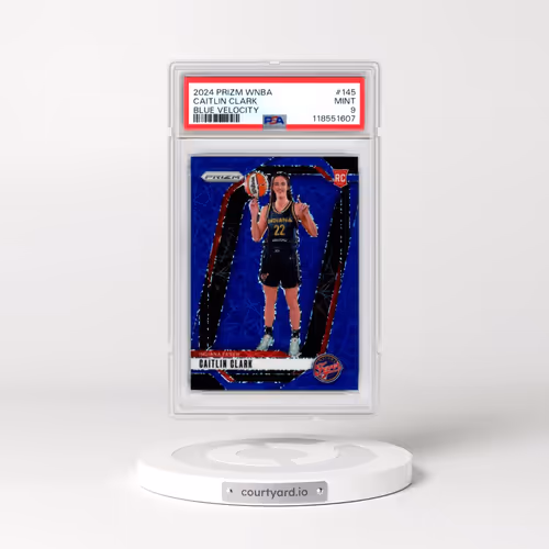 2024 Panini Prizm WNBA #145 Caitlin Clark - Blue Velocity (PSA 9 MINT)
