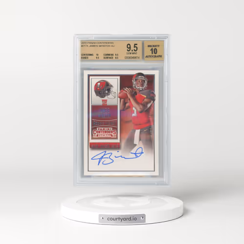2015 Panini Contenders #217A Jameis Winston AU RC (BGS 9.5 GEM MINT)