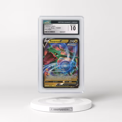 2021 Evolving Skies #110/203 Rayquaza V - Holo (CGC 10 GEM MINT)