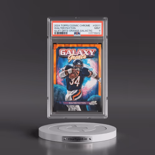 2024 Topps Cosmic Chrome Galaxy Greats #GG11 Walter Payton - Orange Galactic (PSA 9 MINT)
