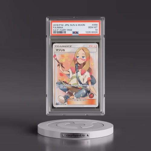 2018 Pokémon Sun & Moon Strength Expansion Pack Fairy Rise #056 Mina - Full Art (PSA 10 GEM MINT)
