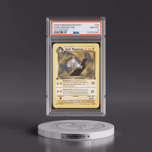 2000 Pokémon Rocket #28 Dark Magneton - 1st Edition (PSA 8 NM-MT)