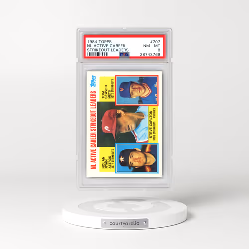 1984 Topps #707 NL Active Career - Strikeout Leaders (PSA 8 NM-MT)
