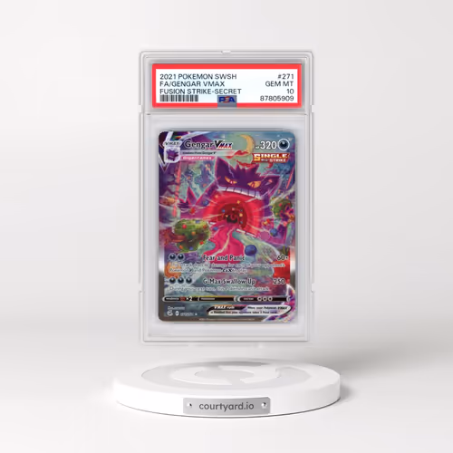 2021 Pokémon Sword & Shield Fusion Strike #271 Gengar Vmax - Full Art Secret (PSA 10 GEM MINT)