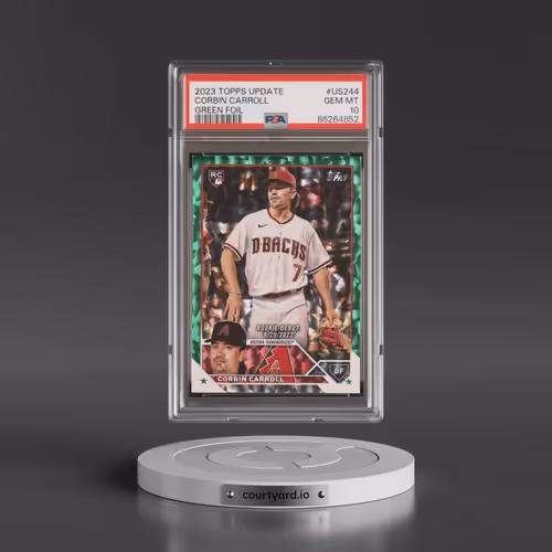 2023 Topps Update #US244 Corbin Carroll - Green Foil (PSA 10 GEM MINT)