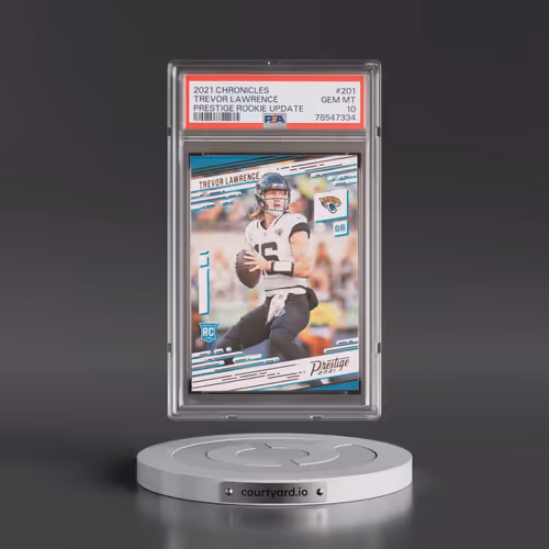 2021 Panini Chronicles Prestige Rookie Update #201 Trevor Lawrence (PSA 10 GEM MINT)