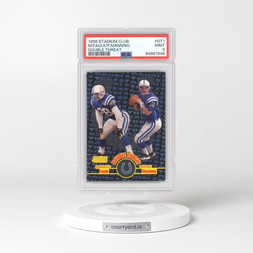 1998 Stadium Club Double Threat #DT1 M.Faulk/P.Manning - Double Threat (PSA 9 MINT)