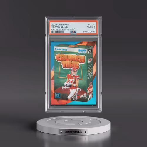 2023 Panini Donruss Crunch Time #CT15 Travis Kelce - Cubic (PSA 8 NM-MT)