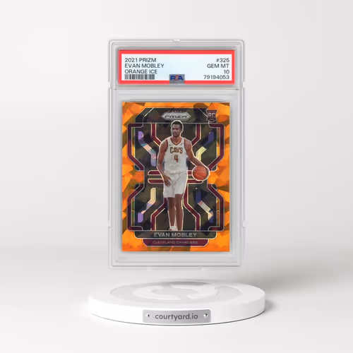 2021 Panini Prizm #325 Evan Mobley - Orange Ice (PSA 10 GEM MINT)