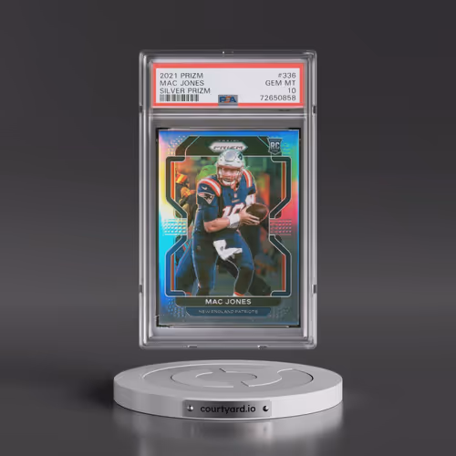 2021 Panini Prizm #336 Mac Jones - Silver Prizm (PSA 10 GEM MINT)