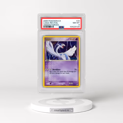 2005 Pokémon EX Unseen Forces #29 Lugia - Reverse Foil (PSA 8 NM-MT)