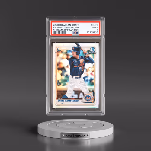 2020 Bowman Draft #BD72 Pete Crow-Armstrong - Chrome-Refractor (PSA 9 MINT)