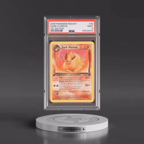 2000 Pokémon Rocket #35 Dark Flareon - 1st Edition (PSA 9 MINT)