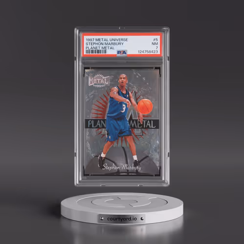 1997 Metal Universe Planet Metal #5 Stephon Marbury (PSA 7 NM)