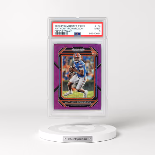 2023 Panini Prizm Draft Picks #104 Anthony Richardson - Purple Wave (PSA 9 MINT)