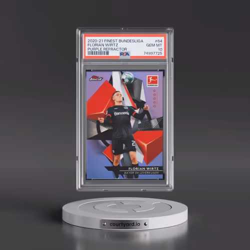 2020 Topps Finest Bundesliga #64 Florian Wirtz - Purple Refractor (PSA 10 GEM MINT)