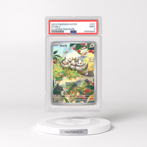 2023 Pokémon Svi EN-Scarlet & Violet #221 Starly - Illustration Rare (PSA 9 MINT)