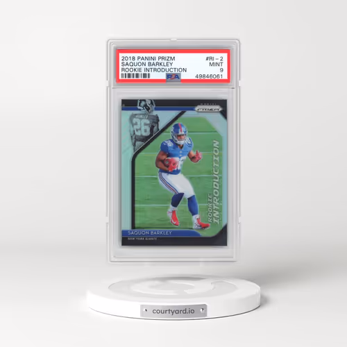 2018 Panini Prizm Rookie Introduction #RI-2 Saquon Barkley (PSA 9 MINT)