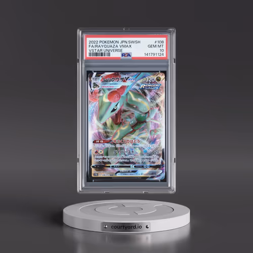 2022 Pokémon Sword & Shield Vstar Universe #108 Rayquaza Vmax - Full Art (PSA 10 GEM MINT)