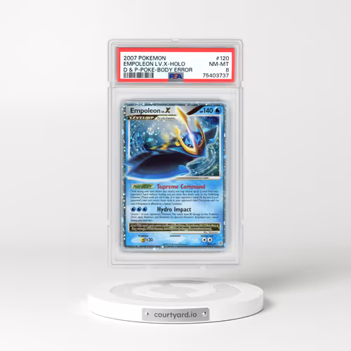2007 Pokémon Diamond & Pearl #120 Empoleon LV.X - Holo Poke-Body Error (PSA 8 NM-MT)