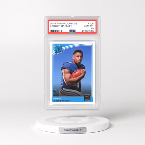 2018 Panini Donruss #306 Saquon Barkley (PSA 10 GEM MINT)