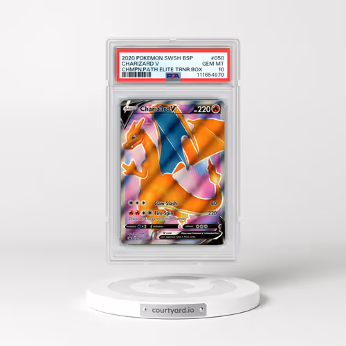 2020 Pokémon Swsh Black Star Promo #050 Charizard V - Holo Champion's Path Elite Trainer Box (PSA 10