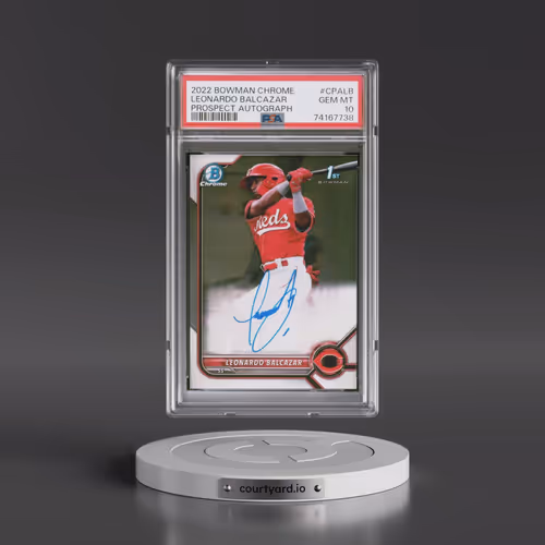 2022 Bowman Chrome Prospect Autographs #CPALB Leonardo Balcazar (PSA 10 GEM MINT)