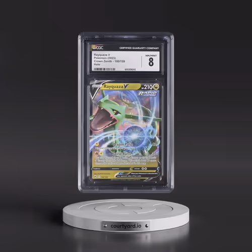 2023 Crown Zenith #100/159 Rayquaza V - Holo (CGC 8 NM-MT)