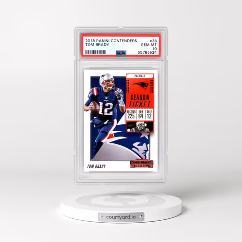 2018 Panini Contenders #36 Tom Brady (PSA 10 GEM MINT)