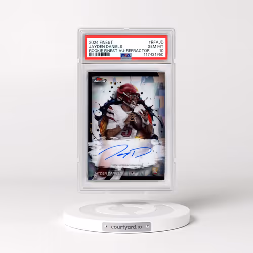 2024 Topps Finest Rookie Finest Autographs #RFAJD Jayden Daniels - Refractor (PSA 10 GEM MINT)