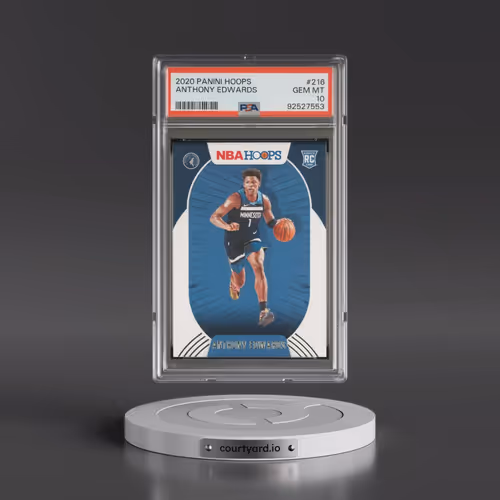 2020 Panini Hoops #216 Anthony Edwards (PSA 10 GEM MINT)