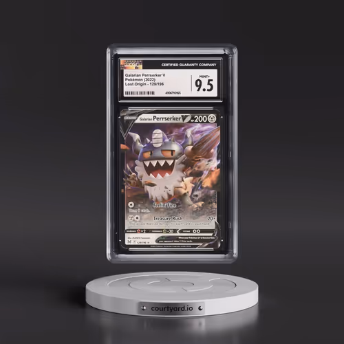 2022 Lost Origin #129/196 Galarian Perrserker V - Holo (CGC 9.5 MINT+)